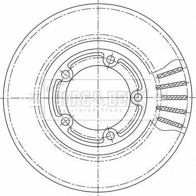 Borg & Beck BBD5254 - Спирачен диск vvparts.bg