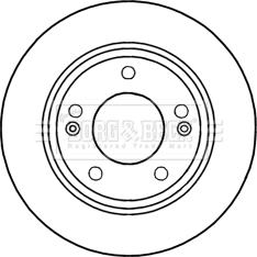 Borg & Beck BBD5257 - Спирачен диск vvparts.bg