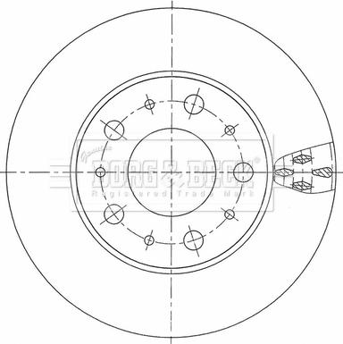 Borg & Beck BBD6125S - Спирачен диск vvparts.bg