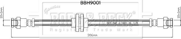 Borg & Beck BBH9001 - Спирачен маркуч vvparts.bg