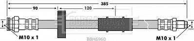 Borg & Beck BBH6960 - Спирачен маркуч vvparts.bg