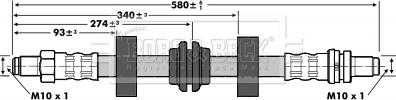 Borg & Beck BBH6597 - Спирачен маркуч vvparts.bg