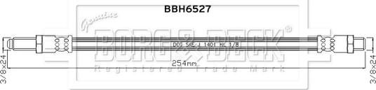 Borg & Beck BBH6527 - Спирачен маркуч vvparts.bg