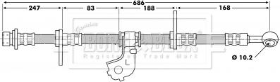 Borg & Beck BBH6697 - Спирачен маркуч vvparts.bg