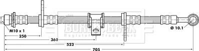 Borg & Beck BBH6619 - Спирачен маркуч vvparts.bg