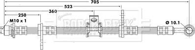 Borg & Beck BBH6621 - Спирачен маркуч vvparts.bg