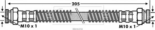 Borg & Beck BBH6058 - Спирачен маркуч vvparts.bg