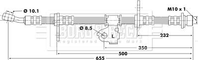 Borg & Beck BBH6198 - Спирачен маркуч vvparts.bg