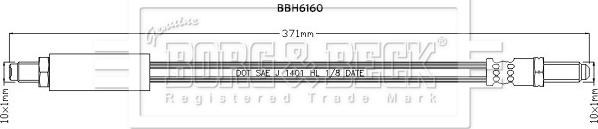 Borg & Beck BBH6160 - Спирачен маркуч vvparts.bg