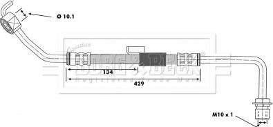 Borg & Beck BBH6179 - Спирачен маркуч vvparts.bg