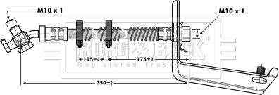 Borg & Beck BBH6805 - Спирачен маркуч vvparts.bg