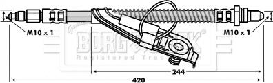 Borg & Beck BBH6755 - Спирачен маркуч vvparts.bg