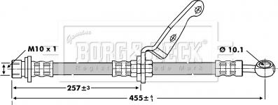 Borg & Beck BBH6783 - Спирачен маркуч vvparts.bg