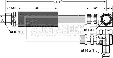 Borg & Beck BBH6737 - Спирачен маркуч vvparts.bg