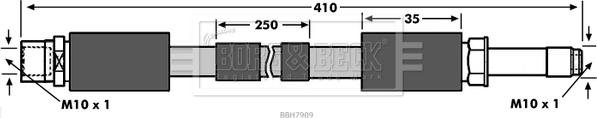 Borg & Beck BBH7909 - Спирачен маркуч vvparts.bg