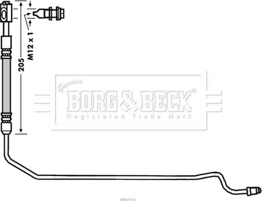 Borg & Beck BBH7910 - Спирачен маркуч vvparts.bg
