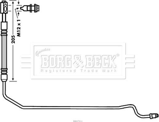 Borg & Beck BBH7911 - Спирачен маркуч vvparts.bg