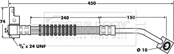 Borg & Beck BBH7409 - Спирачен маркуч vvparts.bg