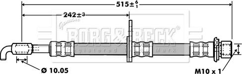 Borg & Beck BBH7417 - Спирачен маркуч vvparts.bg