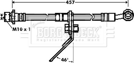 Borg & Beck BBH7435 - Спирачен маркуч vvparts.bg