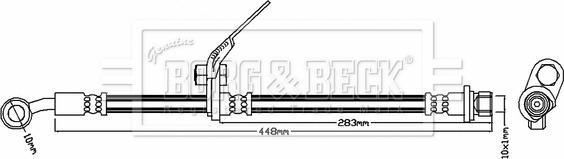 Borg & Beck BBH7436 - Спирачен маркуч vvparts.bg