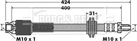 Borg & Beck BBH7426 - Спирачен маркуч vvparts.bg