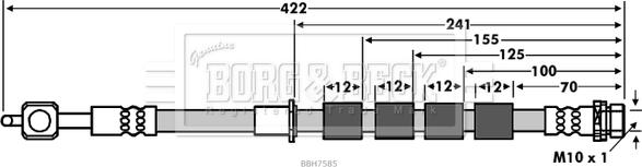 Borg & Beck BBH7585 - Спирачен маркуч vvparts.bg