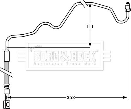 Borg & Beck BBH7533 - Спирачен маркуч vvparts.bg