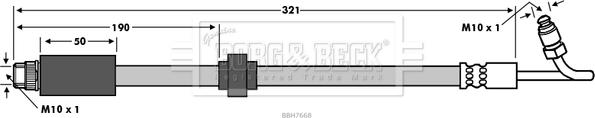 Borg & Beck BBH7668 - Спирачен маркуч vvparts.bg