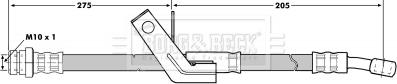 Borg & Beck BBH7045 - Спирачен маркуч vvparts.bg