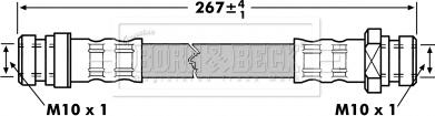 Borg & Beck BBH7002 - Спирачен маркуч vvparts.bg