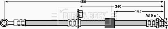 Borg & Beck BBH7112 - Спирачен маркуч vvparts.bg