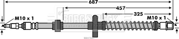 Borg & Beck BBH7847 - Спирачен маркуч vvparts.bg