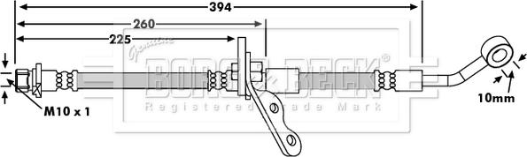 Borg & Beck BBH7347 - Спирачен маркуч vvparts.bg