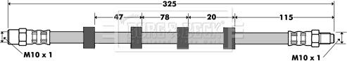 Borg & Beck BBH7378 - Спирачен маркуч vvparts.bg