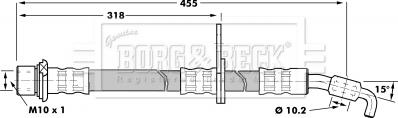 Borg & Beck BBH7240 - Спирачен маркуч vvparts.bg