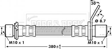 Borg & Beck BBH7219 - Спирачен маркуч vvparts.bg