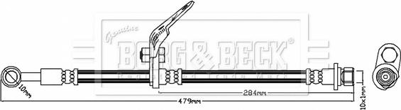 Borg & Beck BBH7749 - Спирачен маркуч vvparts.bg