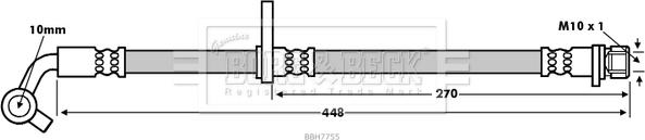 Borg & Beck BBH7755 - Спирачен маркуч vvparts.bg