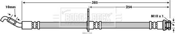 Borg & Beck BBH7768 - Спирачен маркуч vvparts.bg