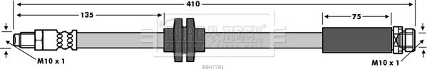 Borg & Beck BBH7781 - Спирачен маркуч vvparts.bg