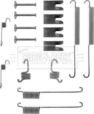 Borg & Beck BBK6030 - Комплект принадлежности, челюсти за ръчна спирачка vvparts.bg