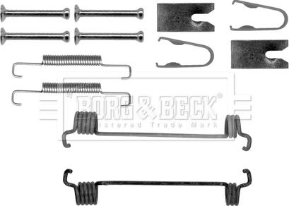 Borg & Beck BBK6164 - Комплект принадлежности, челюсти за ръчна спирачка vvparts.bg