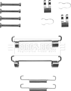 Borg & Beck BBK6189 - Комплект принадлежности, челюсти за ръчна спирачка vvparts.bg