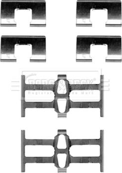 Borg & Beck BBK1490 - Комплект принадлежности, дискови накладки vvparts.bg