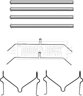 Borg & Beck BBK1491 - Комплект принадлежности, дискови накладки vvparts.bg