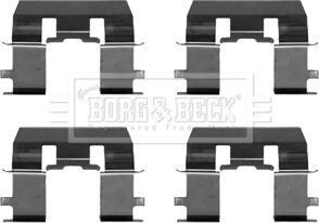 Borg & Beck BBK1533 - Комплект принадлежности, дискови накладки vvparts.bg