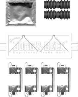 Borg & Beck BBK1692 - Комплект принадлежности, дискови накладки vvparts.bg