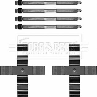 Borg & Beck BBK1652 - Комплект принадлежности, дискови накладки vvparts.bg