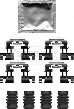 Borg & Beck BBK1627 - Комплект принадлежности, дискови накладки vvparts.bg
